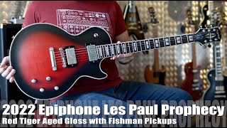 Video thumbnail for Epiphone Les Paul Prоphecy Red Tiger Aged Gloss with Fishman Pickups by George V Guitars