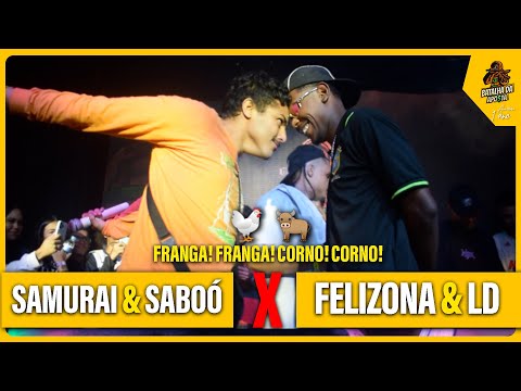 (A FRANGA E O CORNO 🔥) SAMURAI E SABOÓ x FELIZONA E LD  - 1ª FASE | BATALHA DA APO$TA🤑 #1ANO |