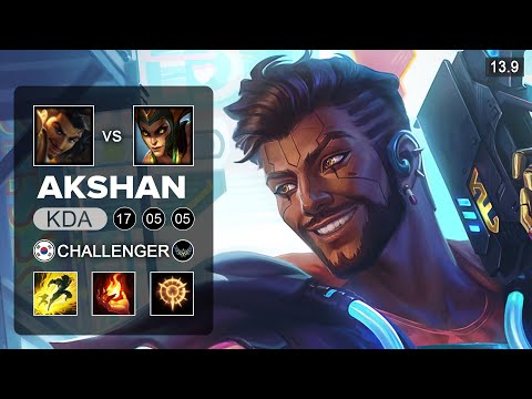 Akshan vs Cassiopeia Top - KR Challenger - Patch 13.9 Season 13