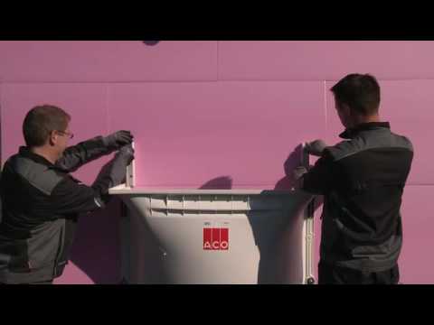 Montage ACO Lichtschacht 600mm an einer Hauswand