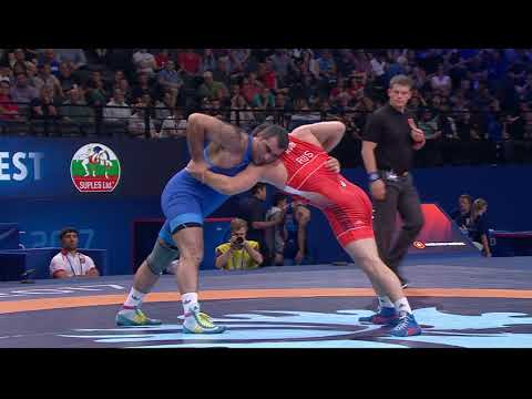 1/2 FS - 97 kg: A. SADULAEV (RUS) df. G. KETOEV (ARM) by VPO, 2-0