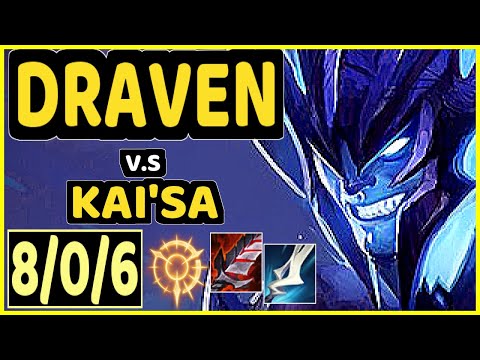 DRAVEN vs KAI'SA - 8/0/6 KDA BOTTOM ADC GAMEPLAY - BR Ranked MASTER
