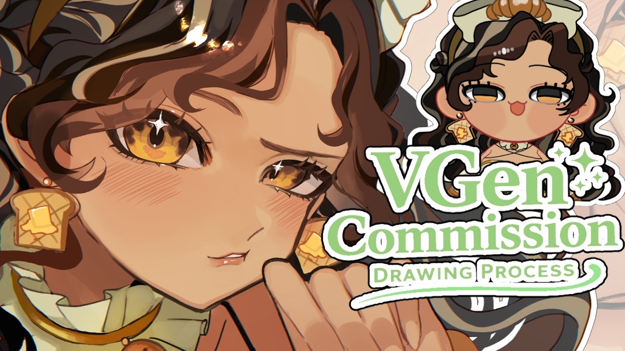 Illustration Process❤️｜VGen Commission (speedpaint, Captions Only)