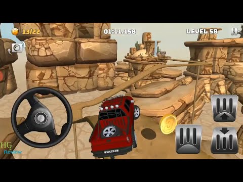 Mountain Climb 4x4 # 11 Level 55 - 59 Green Jeep Offroad Hill Driving -  Android GamePlay 3D
