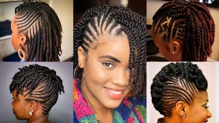 🔥New Natural Mohawk Hairstyles For Black Women | Hairstyles Ideas with Natural Hair|Cornrow Braids 💯