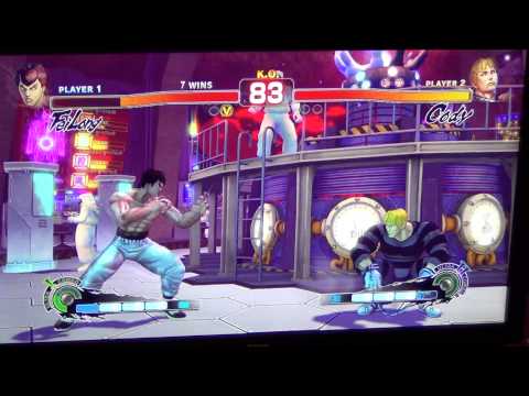 Super Arcade's Friday Dojo Street Fighter 4 AE Combo Jack (Fei Long) vs Kurry Fiend (Cody)