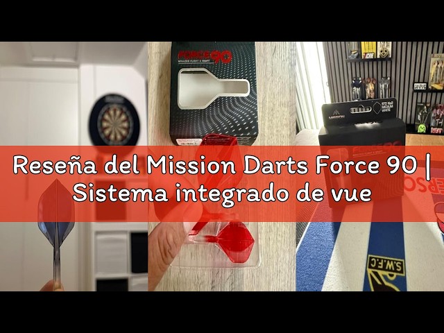 Vídeo relacionado con Mission Darts Force 90 | Sistema Integrado de Vuelo y Eje de Dardos Moldeado de Precisión, Paquete de 3 Vuelos y Tallos de Dardos Profesionales Altamente Duraderos Combinados | Estándar No.6