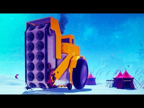 Largest City Destroying Bulldozer! Antimatter Missile + More!  - Besiege Workshop Creations Gameplay