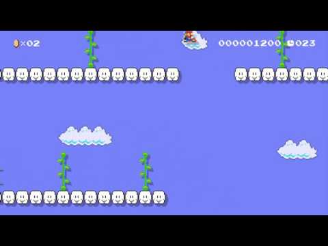 Mario Kart: Sky Garden by Yoshidor97 - SUPER MARIO MAKER - No Commentary 1AJ