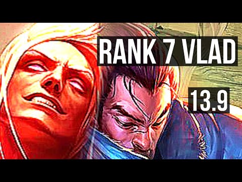 VLADIMIR vs YASUO (MID) | 4/0/8, Rank 7 Vlad | KR Challenger | 13.9