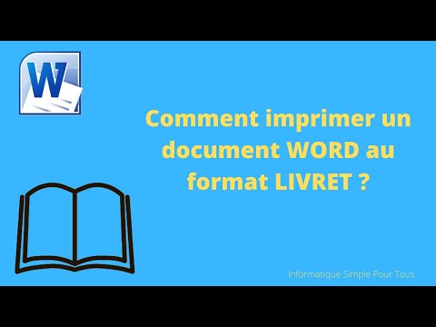 Comment imprimer un document Word au format livret 
