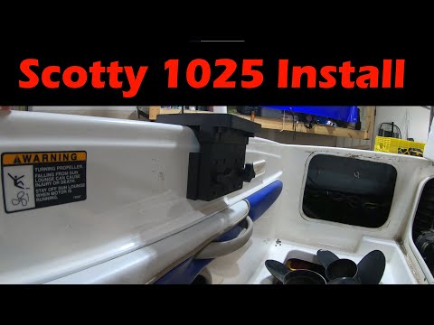 How to Install a Downrigger on a Fiberglass Boat with a Scotty 1025 Right Angle Gunnel Mount