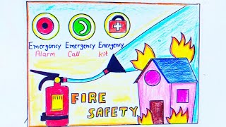 Fire safety drawing|safety Poster|Safety Drawing|Fire safety Poster Drawing|Industrial safetydrawing