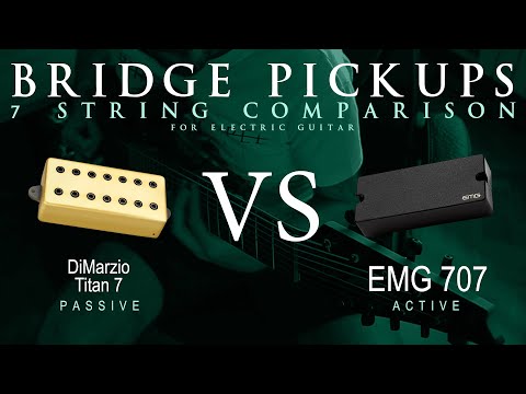 DiMarzio TITAN 7 vs EMG 707 - 7 String Bridge Guitar Pickup Comparison Tone Demo
