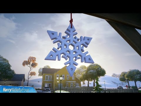 Destroy Snowflake Decorations Locations Guide - Fortnite Winterfest