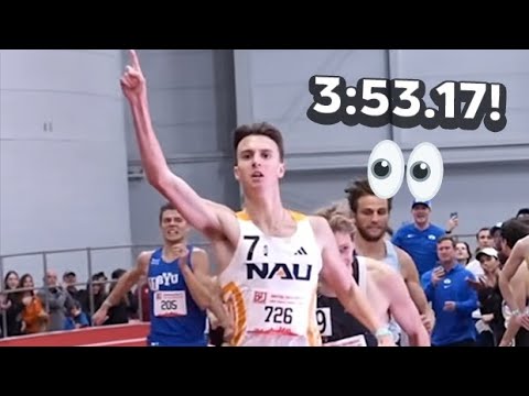 NAU's Colin Sahlman Shows Off Speed With Crazy 3:53.17 Mile Win At BU John Thomas Terrier Classic