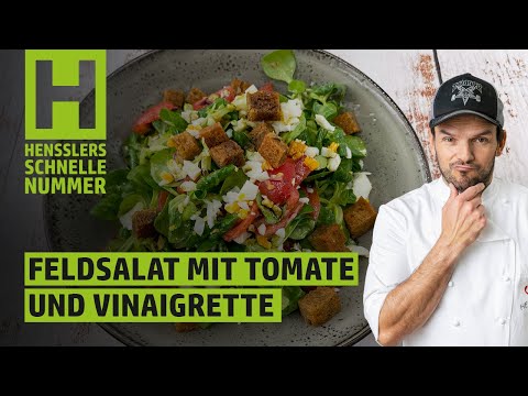 Quick lamb's lettuce salad with tomato and vinaigrette - recipe by Steffen Henssler