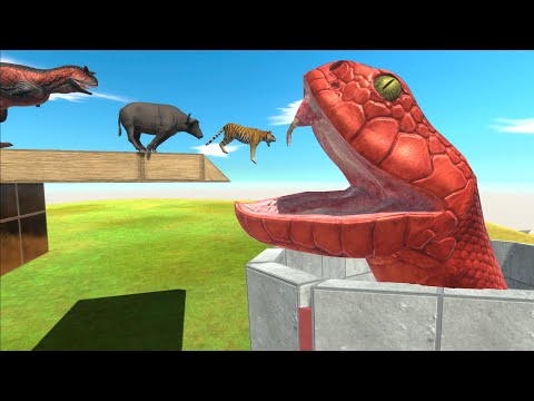 Jump Over Reptiles Hole - Animal Revolt Battle Simulator
