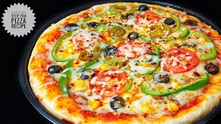 Pizza Hut Style Pan Pizza Recipe/ No oven Pan Pizza Recipe/ Step by step Pan Pizza Recipe