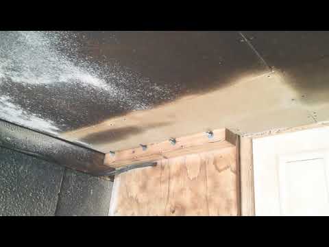 Fire & Smoke damaged garage restoration. Mobile Sand Blasting, Shot, Abrasive, Grit, Bead blasting