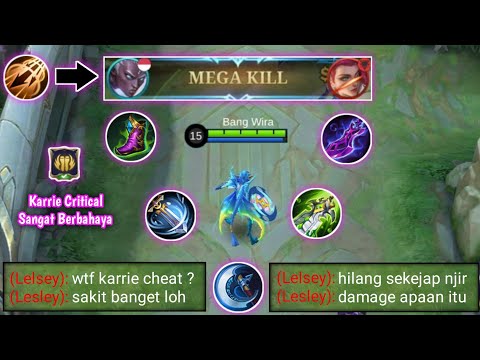 INILAH BAHAYANYA DAMAGE KARRIE CRITICAL KETIKA DI LATEGAME ! LESLEY PUN AUTO HILANG SEKEJAP - MLBB