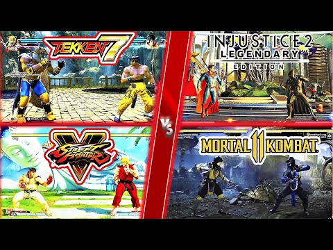 Mortal Kombat 11 vs Injustice 2 vs Street Fighter 5 vs Tekken 7 | Direct comparison