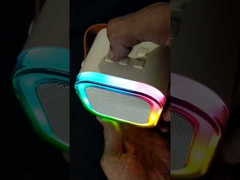 Karaoke k12 LED portable Bluetooth speaker with mic #shortsviral #sound #singing
