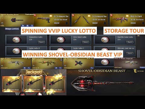 SPINNING VVIP LUCKY LOTTO & WINNING SHOVEL-OBSIDIAN BEAST VIP