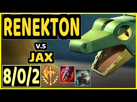 TRUKLAX (RENEKTON) vs JAX - 8/0/2 KDA TOP GAMEPLAY - EUW Ranked DIAMOND
