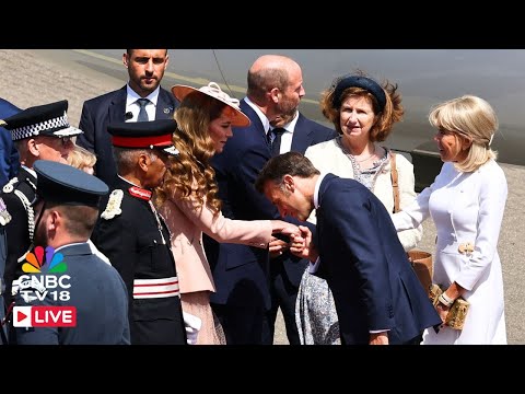 LIVE: Prince Williams & Princess of Wales Welcome France's Macron and his wife Brigitte to UK | N18G