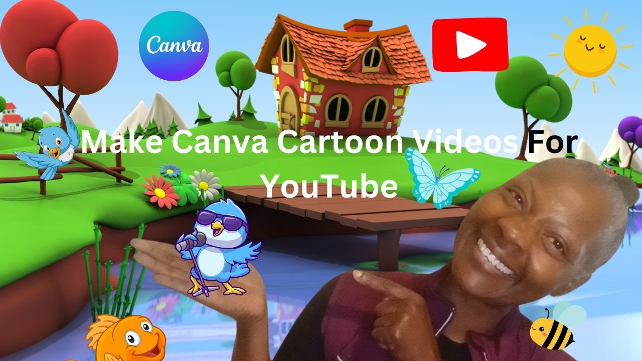 How To Make Animated Cartoons With Canva For YouTube: Add To Your YouTube Videos or Faceless Channel