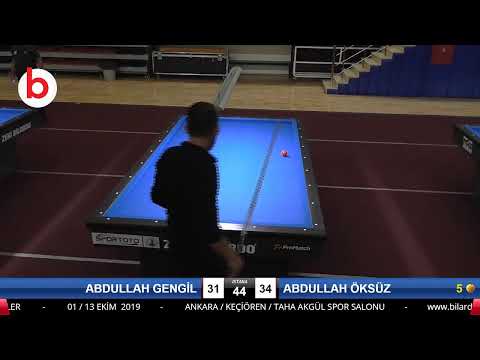 ABDULLAH GENGİL & ABDULLAH ÖKSÜZ Bilardo Maçı - 2019 TÜRKİYE KUPASI 2.ETAP ERKEKLER-4.TUR