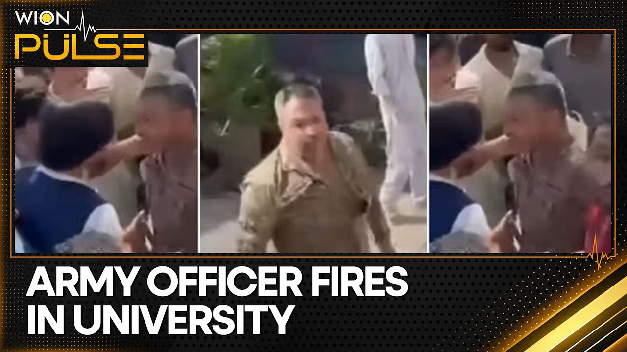 Pakistan Army Officer Allegedly Fires in Air in University | WION Pulse