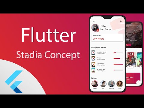 Flutter - Google Stadia UI Concept - Speed Coding