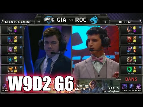 GIANTS vs ROCCAT Tie-Breaker | S5 EU LCS Summer 2015 Week 9 Day 2 | GIA vs ROC Decider W9D2 G6