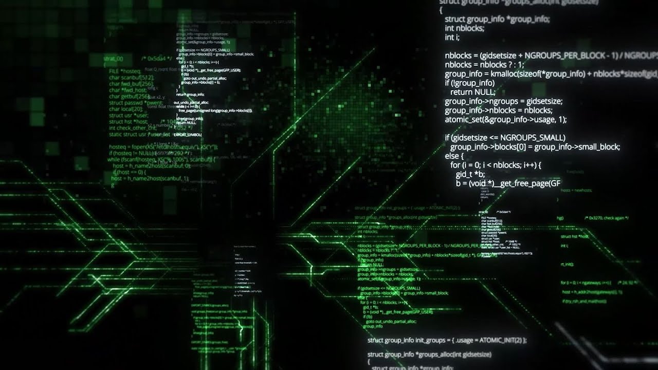 Hacking, Coder Loop with Sounds 4K 1 Hours