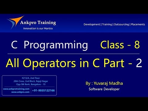 C language Class 8 Operators in C Part 2