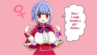 TG TF  Boy transform into cute girl ( new skin#4 ) TG body change Gender bender Body swap