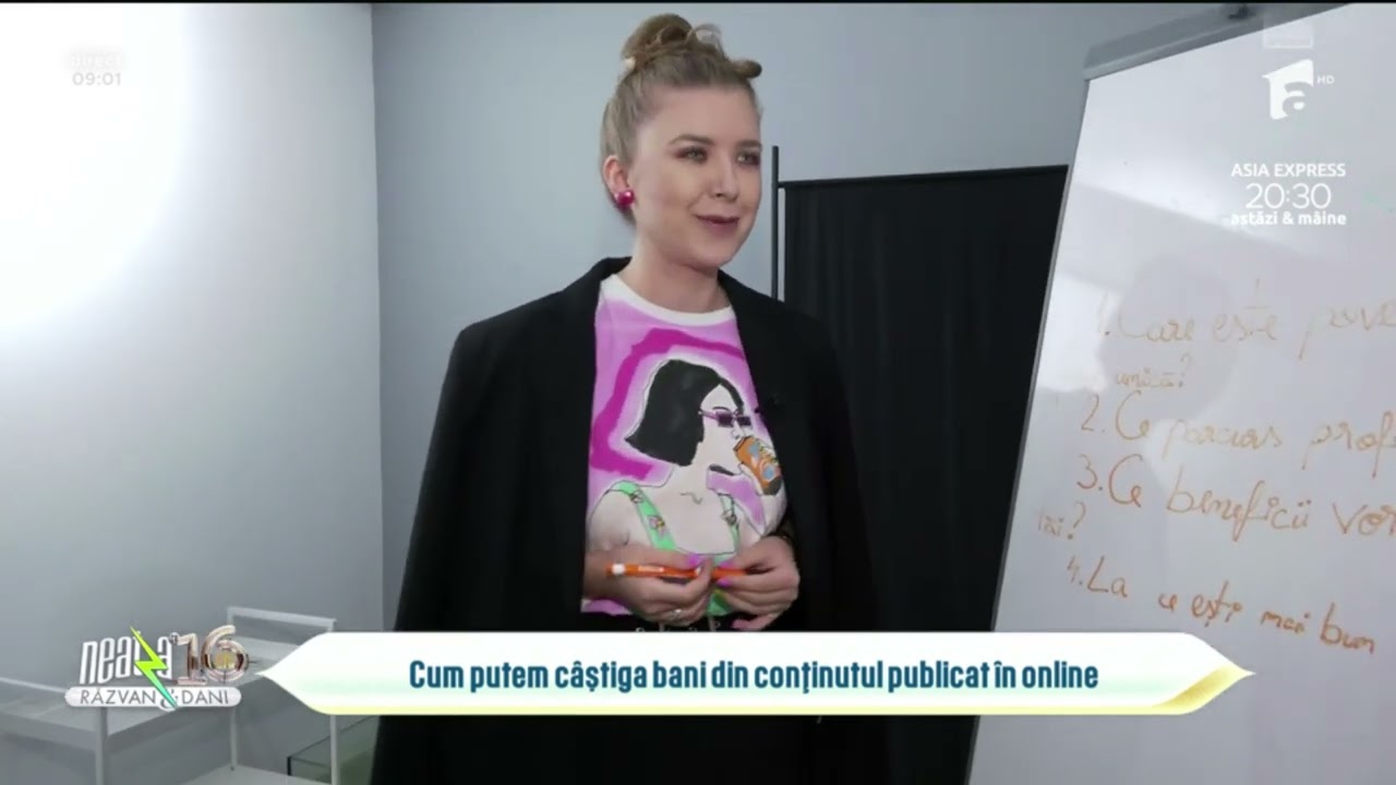 Cum poți să monetizezi în online? Georgiana Mihăilă la Neatza cu Răzvan și Dani