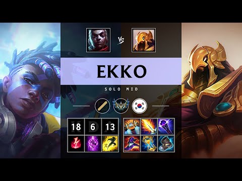 Ekko Mid vs Azir: Pentakill, Unstoppable - KR Challenger Patch 14.17