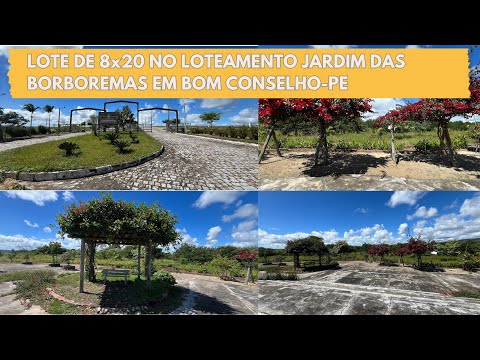 LOTE RESIDENCIAL DE 8x20 NO LOTEAMENTO JARDIM DAS BORBOREMAS 