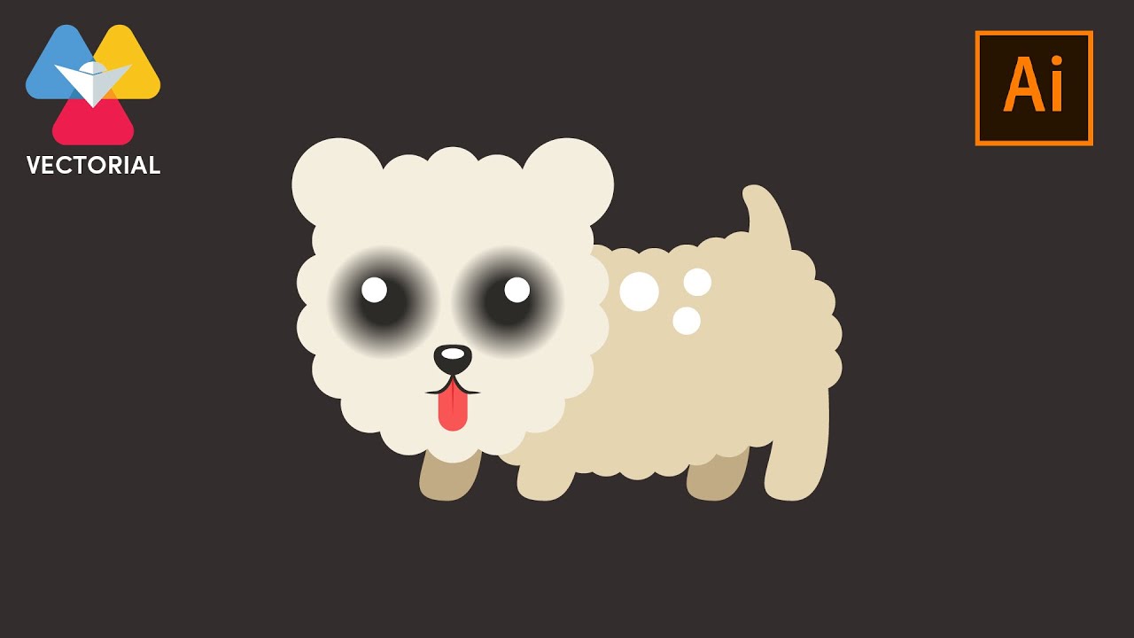 Dog tutorial in Adobe Illustrator