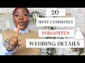 20 Commonly Forgotten Wedding Details Every Bride Needs to Know | Wura Manola
