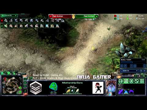 Starcraft 2 Legacy of the Void: Road to Gold Game #1 -Protoss vs Terran -Stalkers!! (Archon mode)