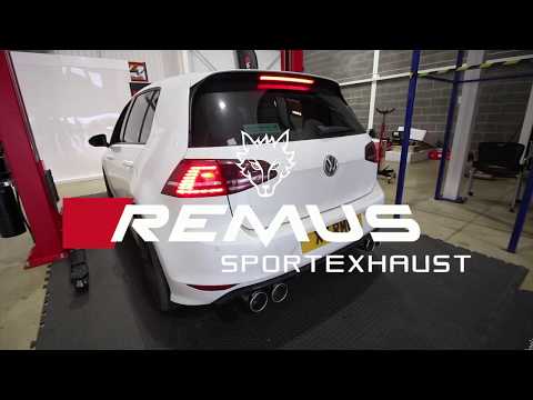 VW Golf R MK7 Remus non res cat back valved Exhaust