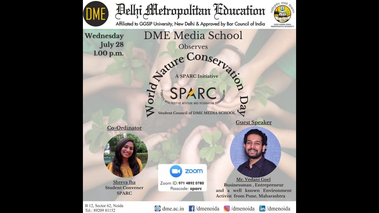 DME Media School observes 'World Nature Conservation Day' 2021