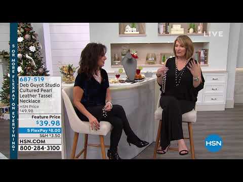 Deb Guyot Studio Cultured Pearl Leather Tassel Necklace