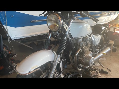 Engine swapped Kz1000 police bike first start in many many years