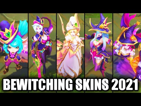 All New Bewitching Skins Spotlight Syndra Nami Fiora Morgana Yuumi Poppy (League of Legends)