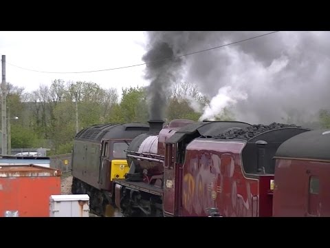 WCR Kettle+ECS Move. WCR 47760+ Jubilee 45699 Galatea. 5Z73. Carnforth. 15/05/15